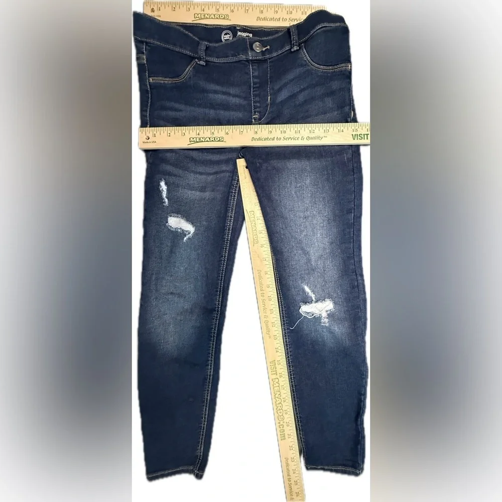 Kids Distressed plus sized Blue Jeans